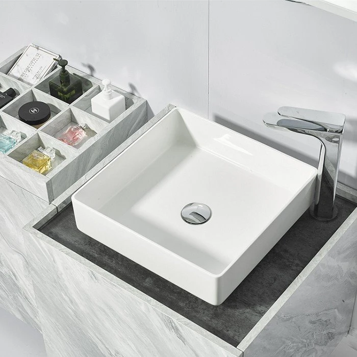 White Bathroom Vessel Sink
